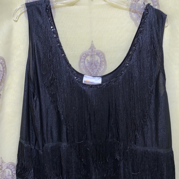 CALIFORNIA COSTUMES FRINGE “ROARING 20’S-STYLE” SLEEVELESS DRESS SZ 3X BOACK - Picture 2 of 11